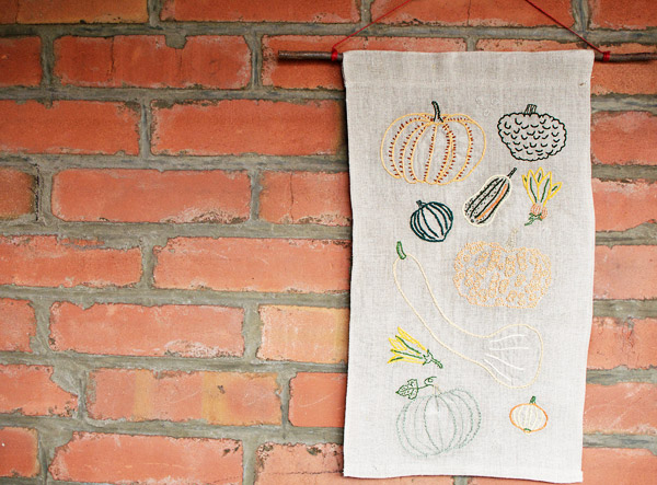 You Grow Girl Makes - Winter Squash Worth Growing Embroidery Project