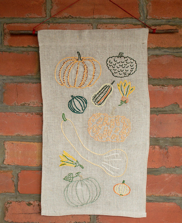 You Grow Girl Makes - Winter Squash Worth Growing Embroidery Project