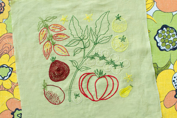 You Grow Girl Makes - Tomatoes Worth Growing Embroidery Project